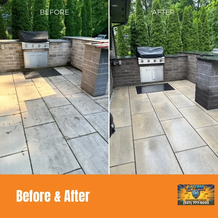 Outdoor Kitchen Pavers before and after — Centerville, Ohio