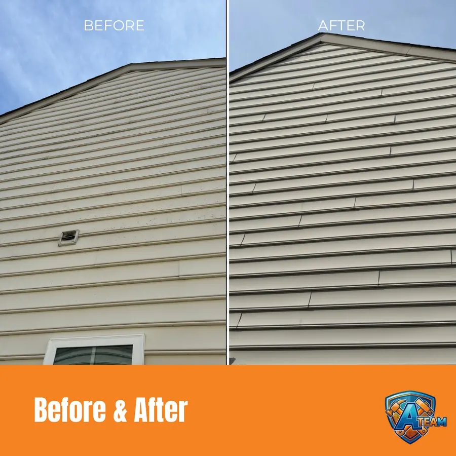 Siding Softwash Transform before and after — Tipp City, Ohio