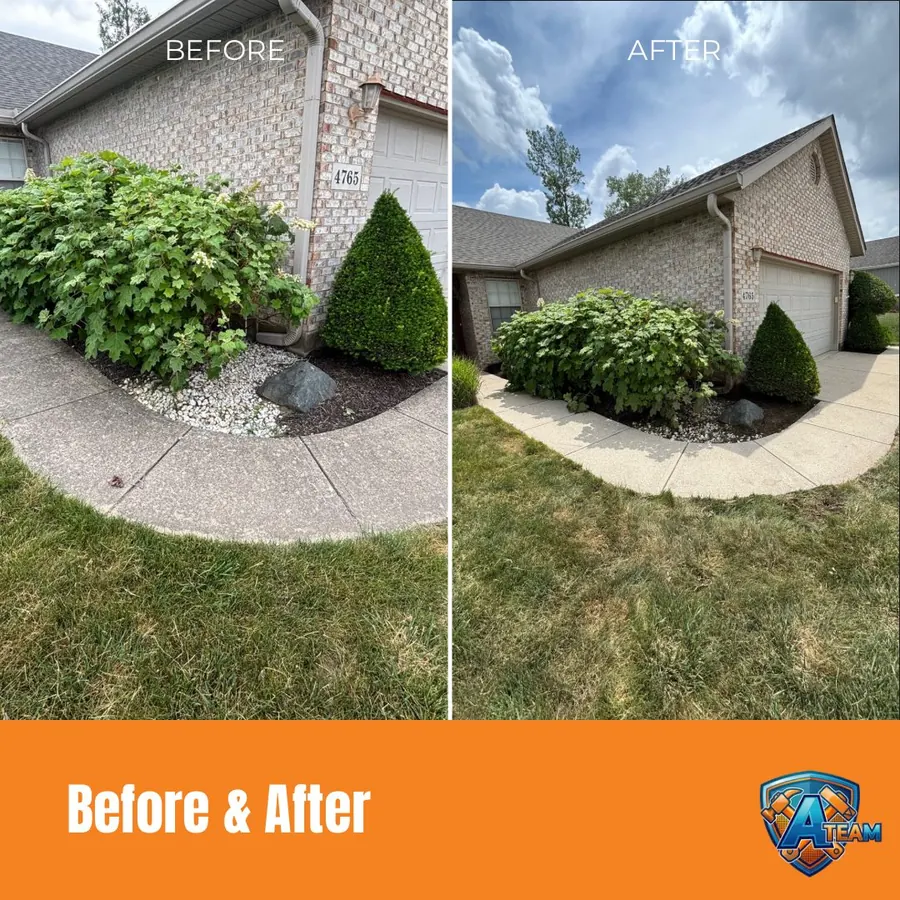 Front walkway pressure washing before and after — Huber Heights, Ohio