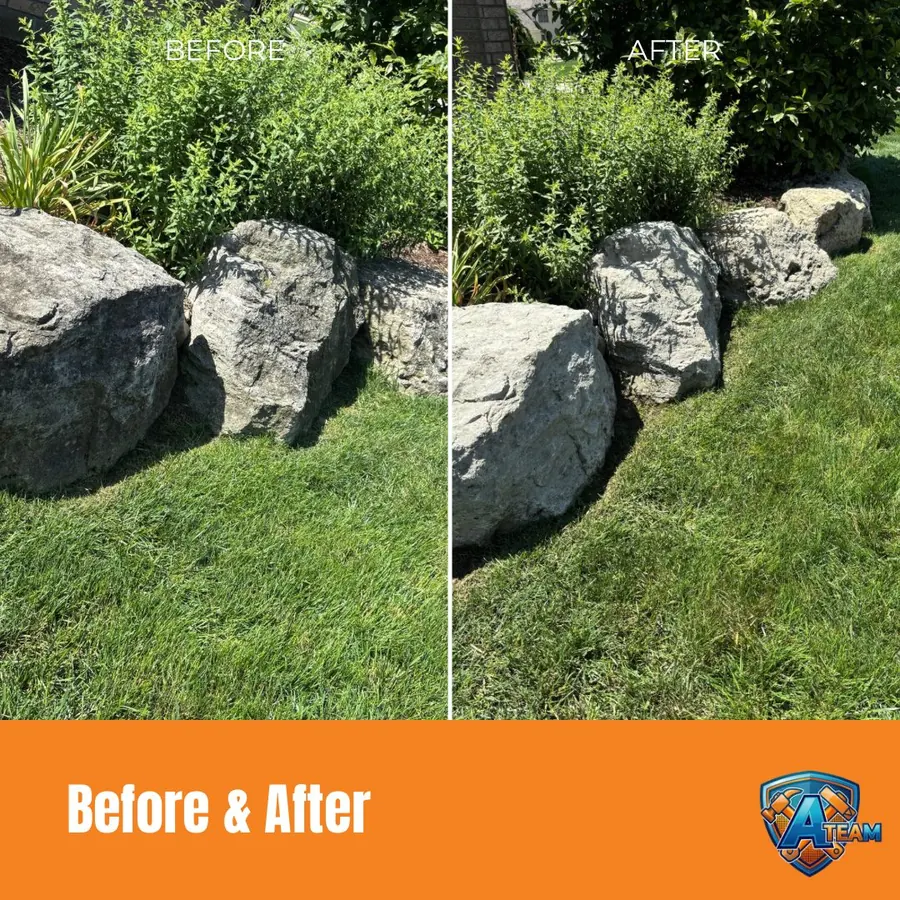 Landscaping Area Wash before and after — Centerville, Ohio
