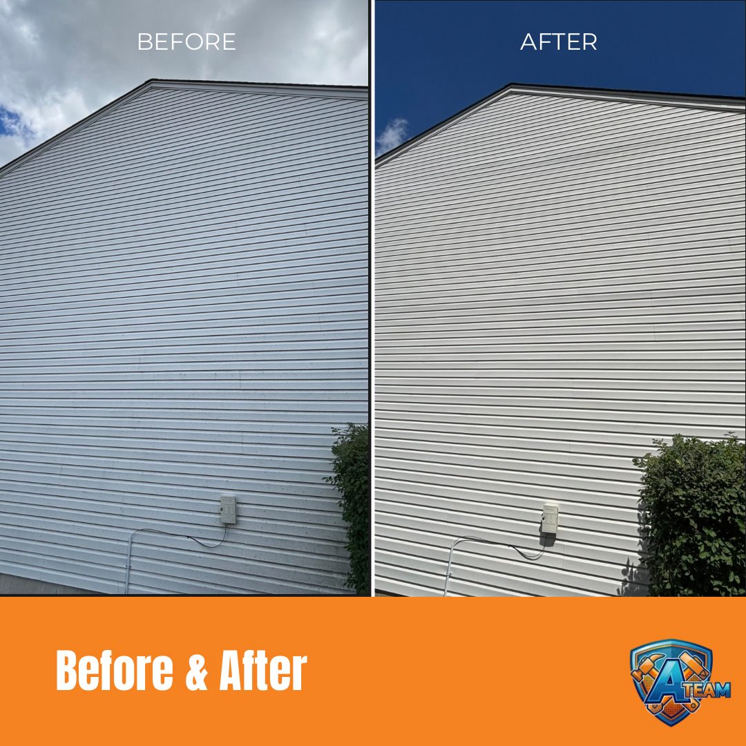 Commercial Siding Softwash before and after — Huber Heights, Ohio