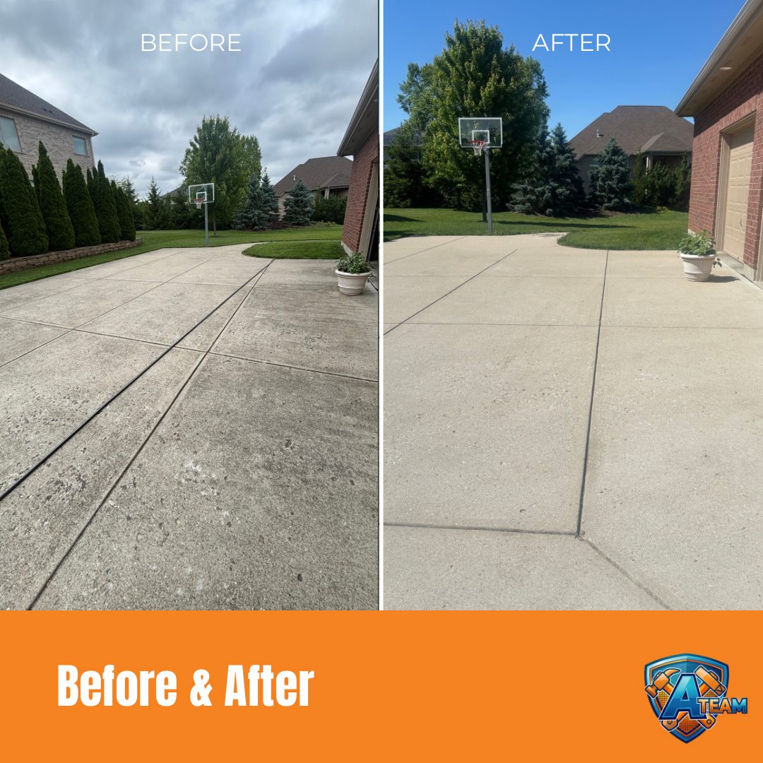Full Driveway Transformation before and after — Centerville, Ohio