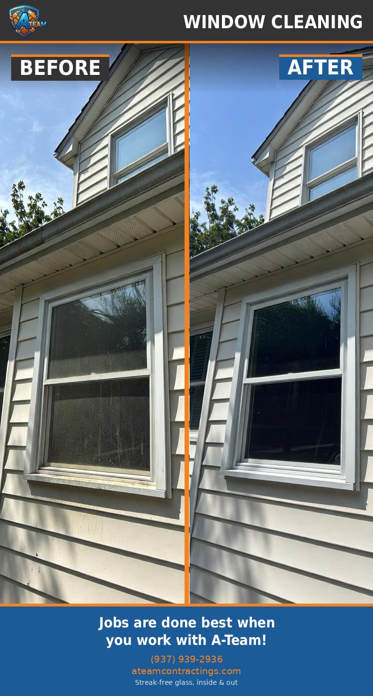 Window Cleaning before and after — Tipp City, Ohio