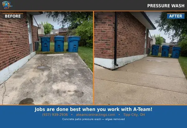 Paver pressure wash before and after